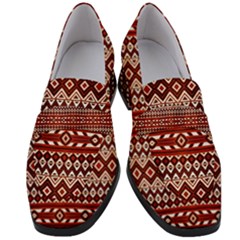 Navajo 2 Women s Chunky Heel Loafers by ArtworkByPatrick