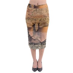 Night Moth Midi Pencil Skirt by Riverwoman