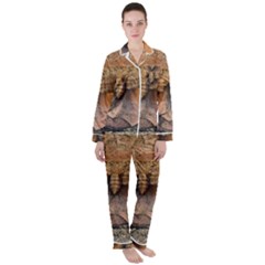 Night Moth Satin Long Sleeve Pyjamas Set