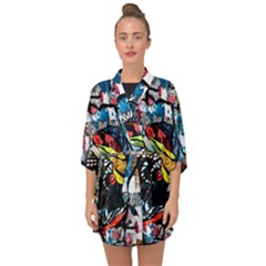 Image 01 Half Sleeve Chiffon Kimono