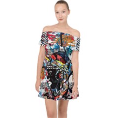 Image 01 Off Shoulder Chiffon Dress