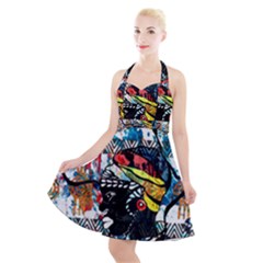 Image 01 Halter Party Swing Dress 