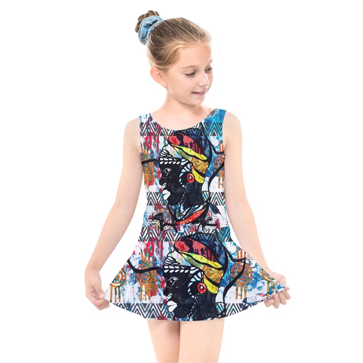 Image 01 Kids  Skater Dress Swimsuit