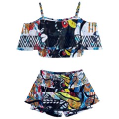 Image 01 Kids  Off Shoulder Skirt Bikini