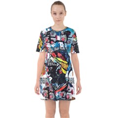 Image 1 Sixties Short Sleeve Mini Dress