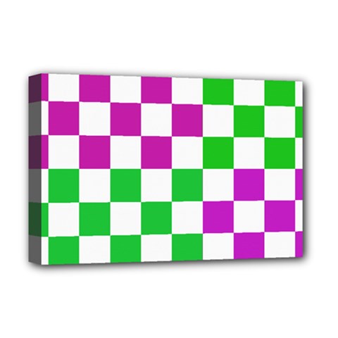 Checkerboard Again 1 Deluxe Canvas 18  X 12  (stretched) by impacteesstreetwearseven