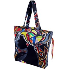 Design 3 Drawstring Tote Bag by TajahOlsonDesigns