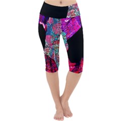 Pattern 4 Lightweight Velour Cropped Yoga Leggings by TajahOlsonDesigns