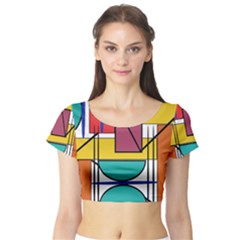 Design 10 Short Sleeve Crop Top by TajahOlsonDesigns