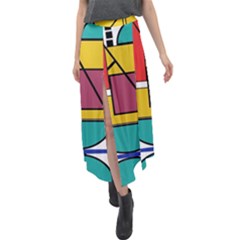 Design 10 Velour Split Maxi Skirt