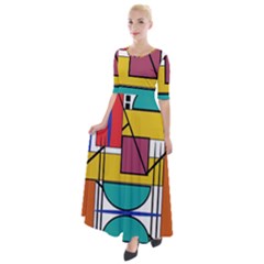 Design 10 Half Sleeves Maxi Dress by TajahOlsonDesigns