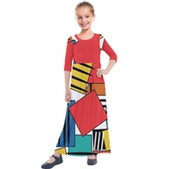 Design 9 Kids  Quarter Sleeve Maxi Dress by TajahOlsonDesigns