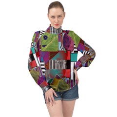 Image 8 High Neck Long Sleeve Chiffon Top