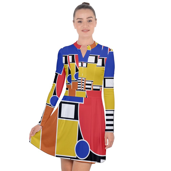 Tajah Olson Designs Long Sleeve Panel Dress