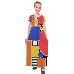 Tajah Olson Designs Kids  Short Sleeve Maxi Dress by TajahOlsonDesigns