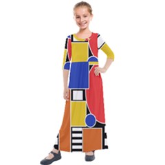 Tajah Olson Designs Kids  Quarter Sleeve Maxi Dress by TajahOlsonDesigns