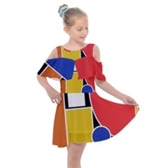 Tajah Olson Designs Kids  Shoulder Cutout Chiffon Dress by TajahOlsonDesigns