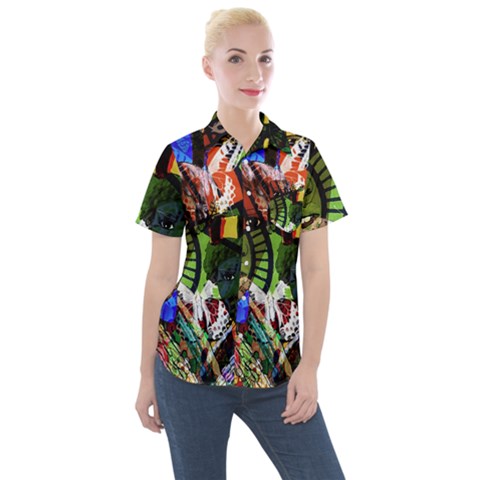 Design 4 Women s Short Sleeve Pocket Shirt by TajahOlsonDesigns