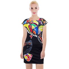 Tajah Olson Designs  Cap Sleeve Bodycon Dress by TajahOlsonDesigns