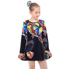 Tajah Olson Designs  Kids  Long Sleeve Dress by TajahOlsonDesigns