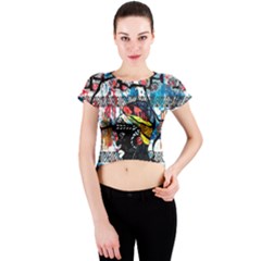 Tajah Olson Designs  Crew Neck Crop Top by TajahOlsonDesigns