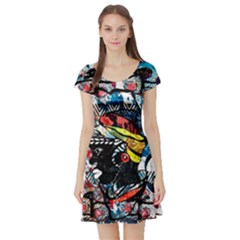 Tajah Olson Designs  Short Sleeve Skater Dress by TajahOlsonDesigns