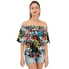 Tajah Olson Designs  Off Shoulder Short Sleeve Top by TajahOlsonDesigns