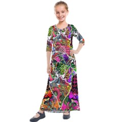 Design 2 Kids  Quarter Sleeve Maxi Dress by TajahOlsonDesigns