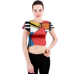 Design 9 Crew Neck Crop Top by TajahOlsonDesigns