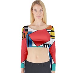 Design 9 Long Sleeve Crop Top by TajahOlsonDesigns