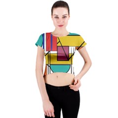 Design 10 Crew Neck Crop Top by TajahOlsonDesigns