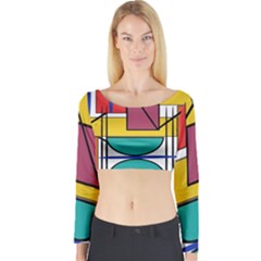 Design 10 Long Sleeve Crop Top by TajahOlsonDesigns