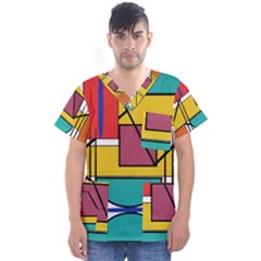 Design 10 Men s V-neck Scrub Top