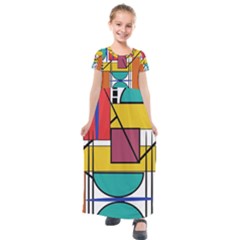 Design 10 Kids  Short Sleeve Maxi Dress by TajahOlsonDesigns