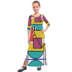 Design 10 Kids  Quarter Sleeve Maxi Dress by TajahOlsonDesigns