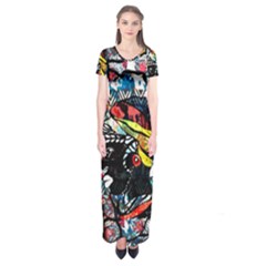 Tajah Olson Designs  Short Sleeve Maxi Dress by TajahOlsonDesigns