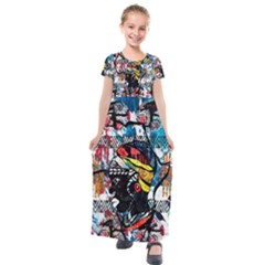 Tajah Olson Designs  Kids  Short Sleeve Maxi Dress by TajahOlsonDesigns