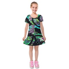 Design 11 Kids  Short Sleeve Velvet Dress by TajahOlsonDesigns