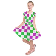 Checkerboard Again 1 Kids  Short Sleeve Dress by impacteesstreetwearseven