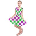 Checkerboard Again 1 Kids  Short Sleeve Dress View1