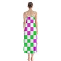 Checkerboard Again 1 Button Up Chiffon Maxi Dress View2