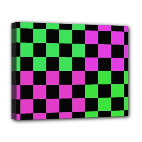 Checkerboard Again 1a Deluxe Canvas 20  X 16  (stretched) by impacteesstreetwearseven