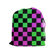 Checkerboard Again 1a Drawstring Pouch (xl) by impacteesstreetwearseven