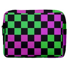 Checkerboard Again 1a Make Up Pouch (large) by impacteesstreetwearseven