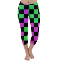 Checkerboard Again 1a Capri Winter Leggings  by impacteesstreetwearseven