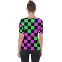 Checkerboard Again 1a Shoulder Cut Out Short Sleeve Top View2