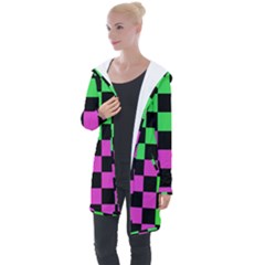 Checkerboard Again 1a Longline Hooded Cardigan by impacteesstreetwearseven