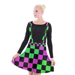 Checkerboard Again 1a Suspender Skater Skirt by impacteesstreetwearseven