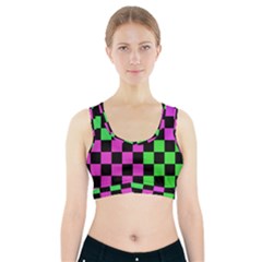 Checkerboard Again 1a Sports Bra With Pocket by impacteesstreetwearseven