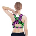 Checkerboard Again 1a Sports Bra With Pocket View2